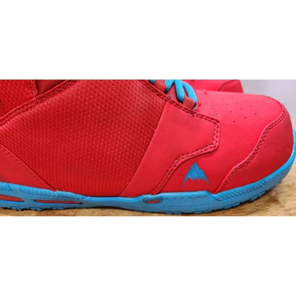 Burton Rampant Snowboard Boots Mens Red Blue Lace Up Freestyle Park Riding